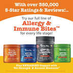 Zesty Paws lamb flavored allergy immune soft bites nutritional facts panel.