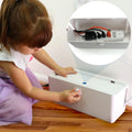 Wappa Baby power strip cover box front view for baby proofing