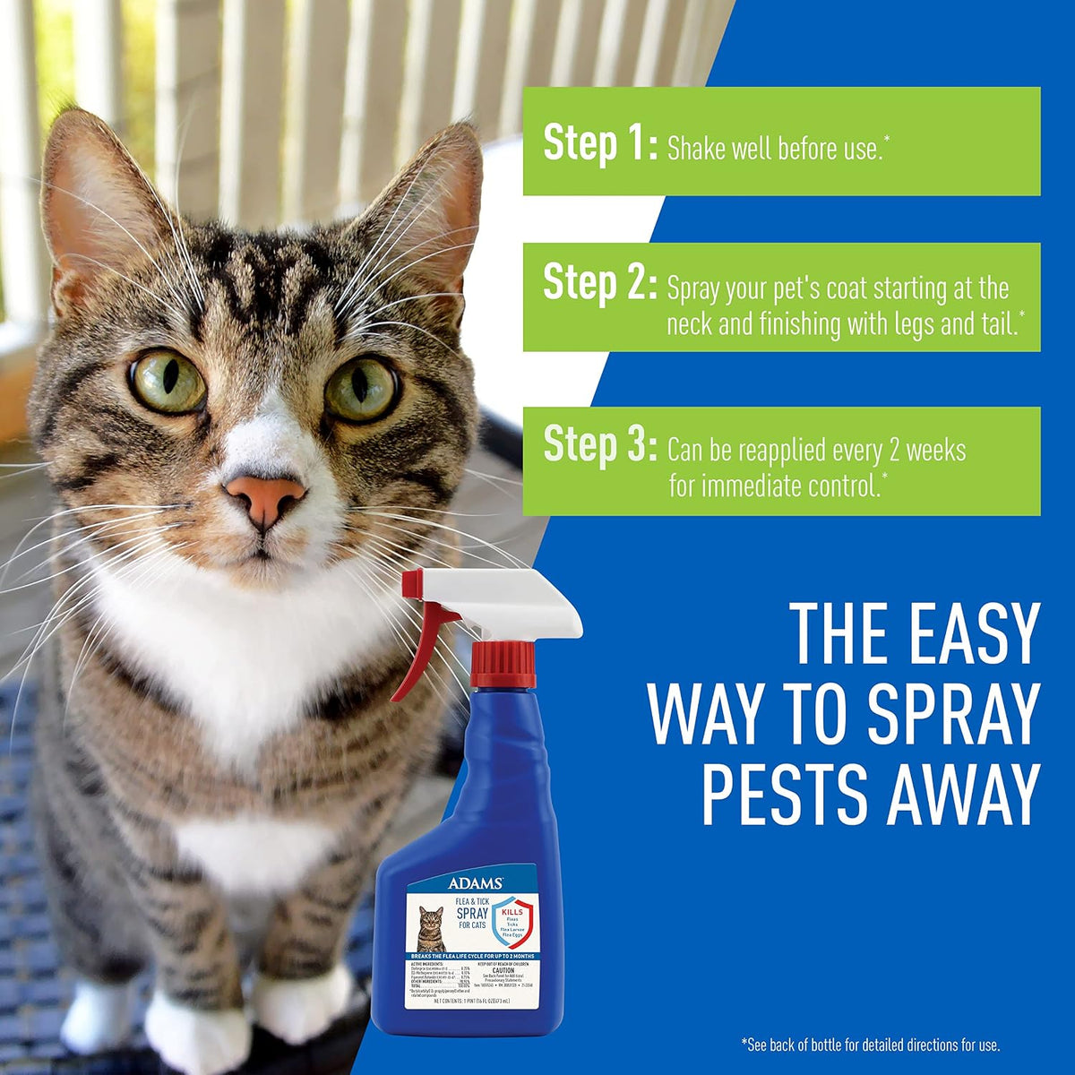 Authentic USA imported Adams flea spray for cats and kittens