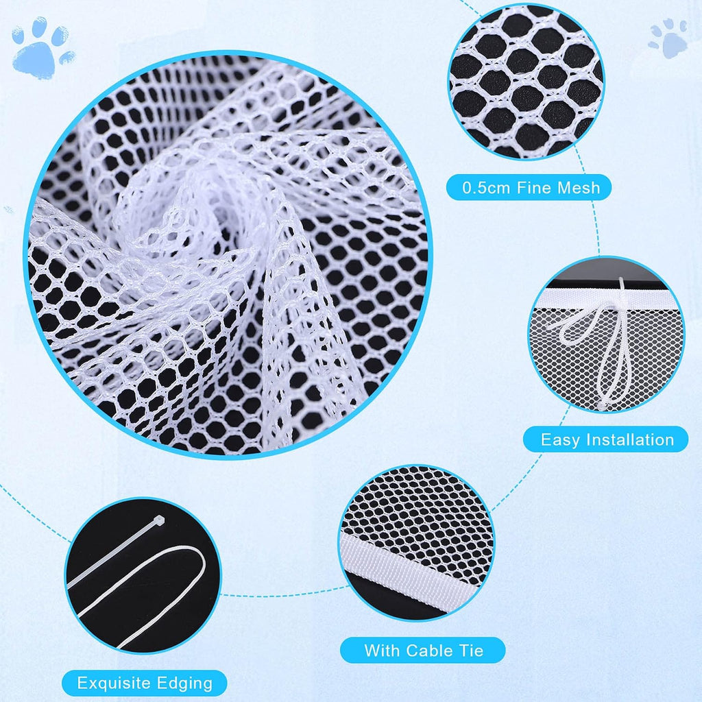 Cat Balcony Rail Net, 10x2.6Ft Anti Fall Netting PET Balcony Mesh Fence Net, Cat Safety Net Balcony Screen, Crib Stair Patios Balcony Railing Cover for Kids & Pets - Image 9