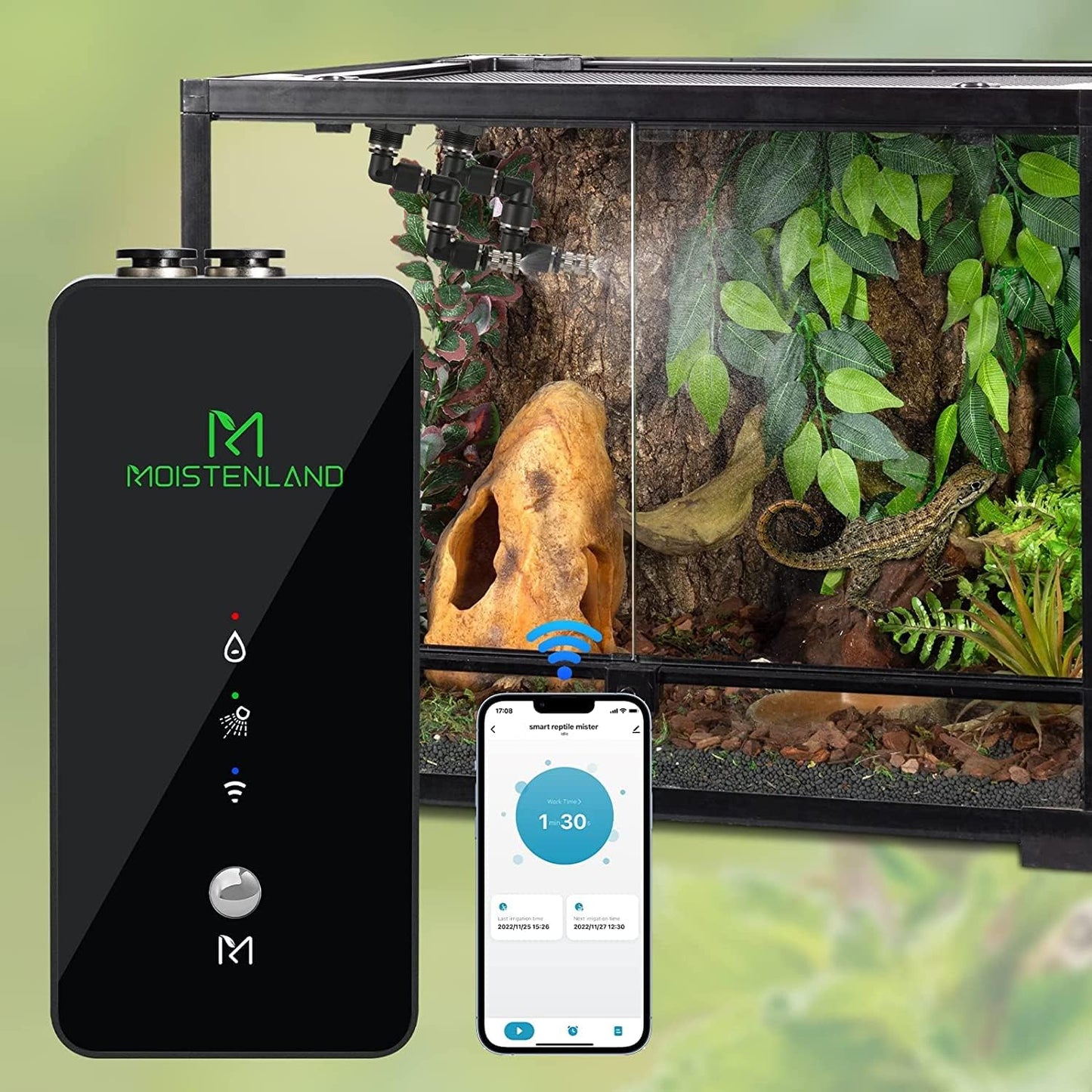 Moistenland WiFi enabled reptile mister front view