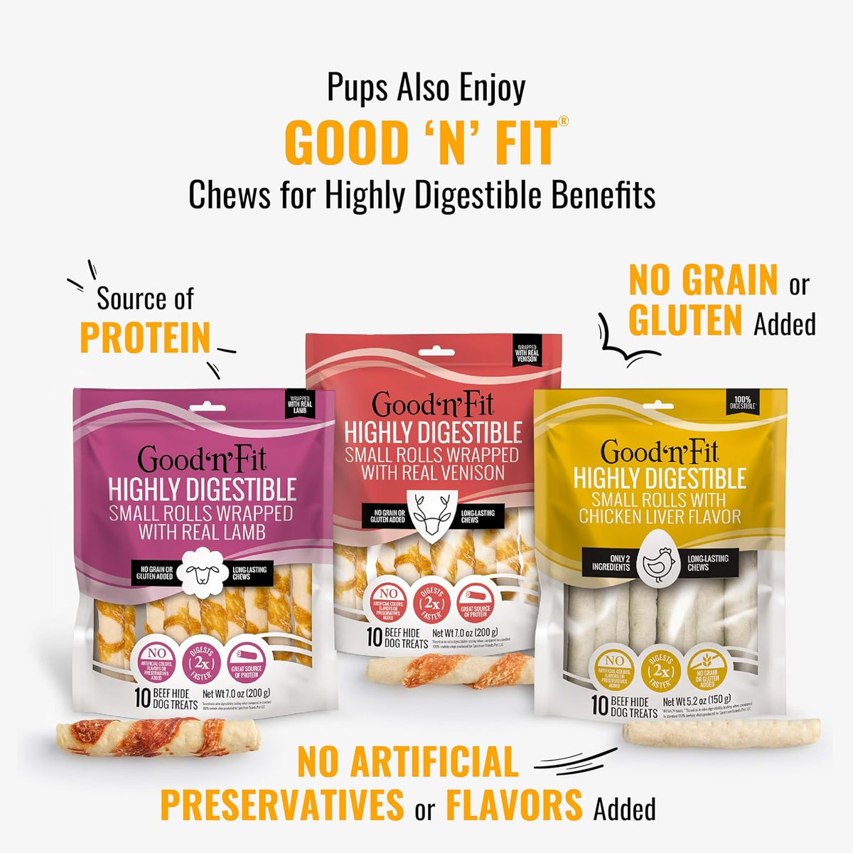 Natural urge chewing treats for canine mental stimulation and oral health