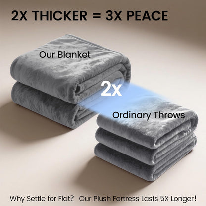 Gogobunny multi layer cat and dog blanket placed on a vehicle rear seat for travel