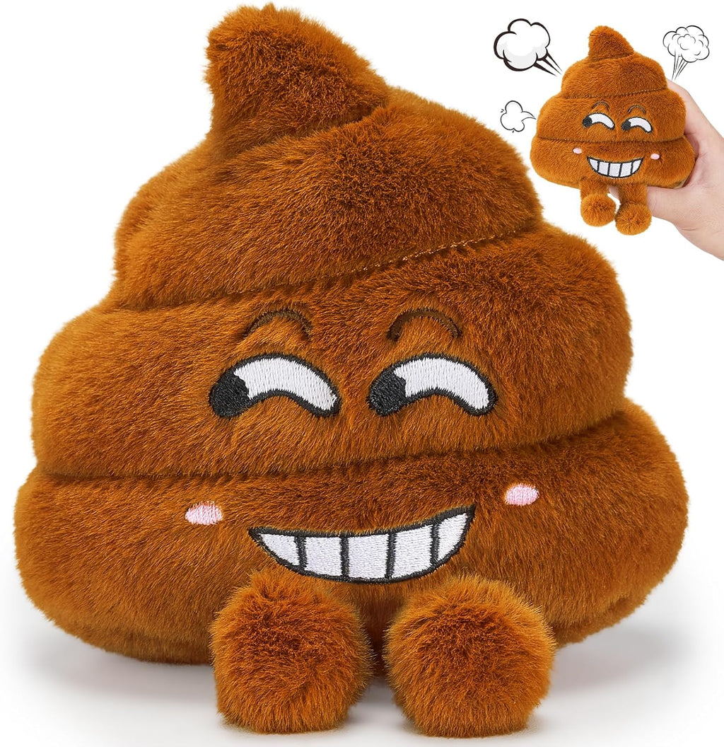SnugBibble farting poop plush toy front view funny gag gift