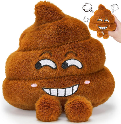 SnugBibble farting poop plush toy front view funny gag gift