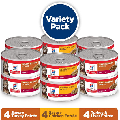 Hill's Science Diet Savory Turkey minced wet cat food can