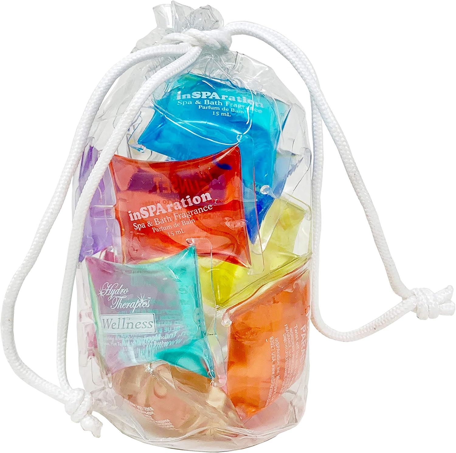 InSPAration Spa and Bath Aromatherapy Sample Gift Pack front view showing 12 pillow packets.