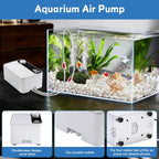 Lounginglife air pump connected to aquarium air stone bubbles