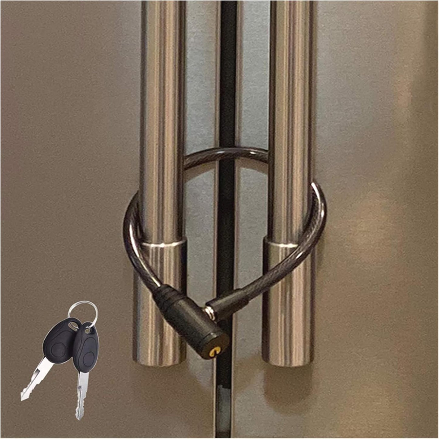 Urban August child proof refrigerator cable lock front view