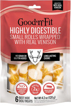 Good n Fit Small Rolls with Real Chicken Liver Flavor, 6 Count, Long-Lasting Highly Digestible Rawhide Chews for Dogs - Image 15