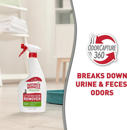 Nature's Miracle 24 Ounces litter box maintenance spray for Indian pet parents.