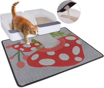 Bienbee Cat Litter Mat, 46"x27" Jumbo Litter Mat Double Layer Litter Trapping Mat,Reduces Tracking and Keeps Floors Clean, Black Cat XL - Image 10