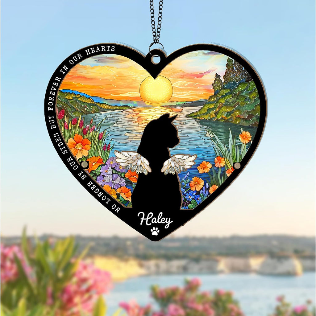 Personalized Cat Memorial Suncatcher - Custom Suncatcher with Name and Breed for Up to 3 Pets, Sympathy Gift for Pet Loss, Memorial Gift for Cat Lovers - Image 12