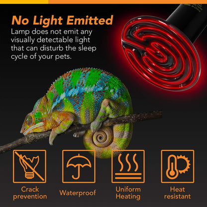 Simple Deluxe non light emitting poultry heater showing the heating surface dimensions.