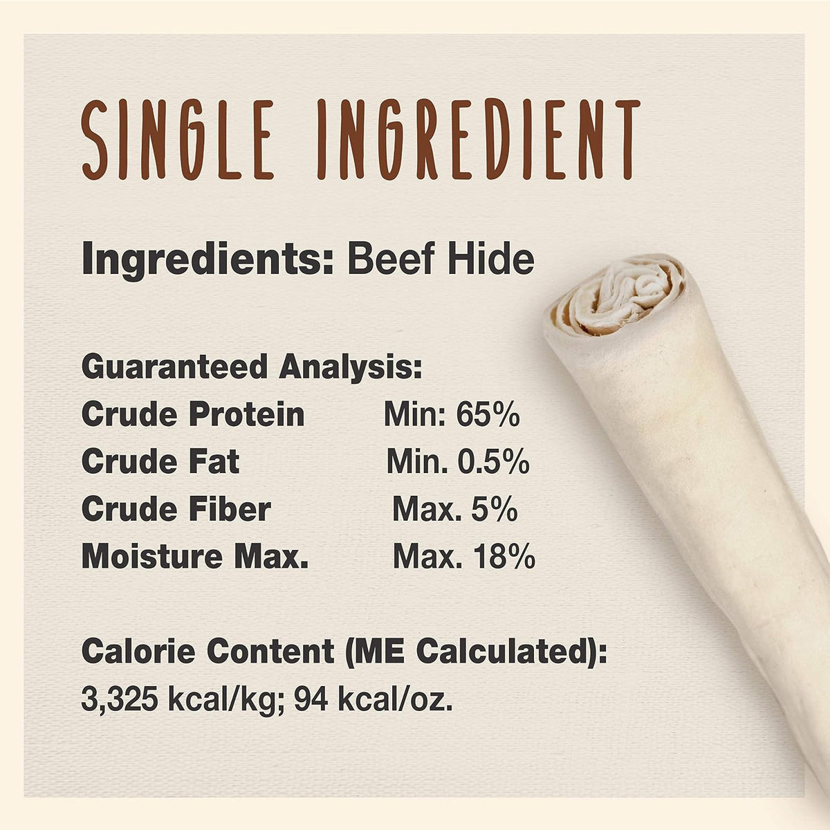 Cadet ten inch beef hide rolls eight count value pack