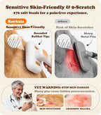 Ergonomic handle of the Rorhxia pet steam brush highlighting the power button and indicator lights.