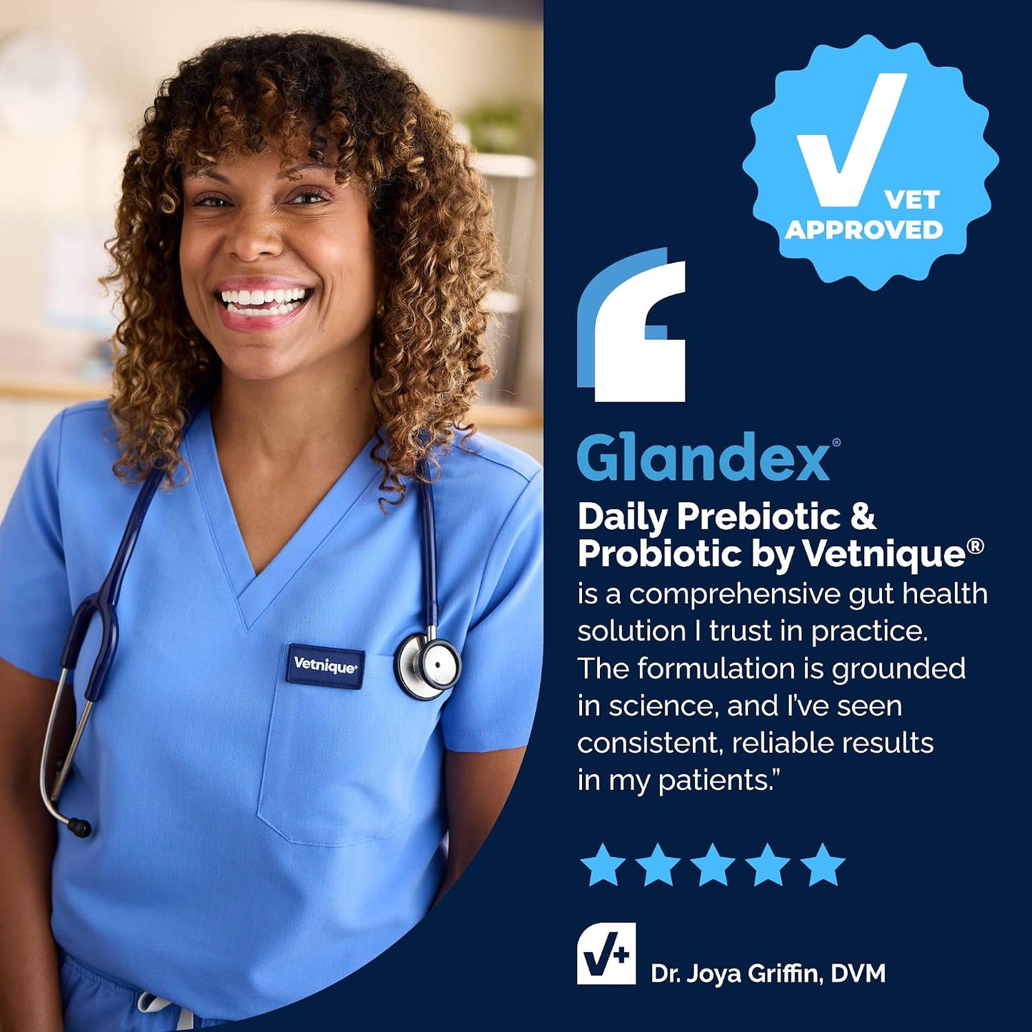 Authentic Vetnique Glandex daily digestive health supplements for sensitive stomachs
