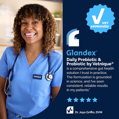 Authentic Vetnique Glandex daily digestive health supplements for sensitive stomachs