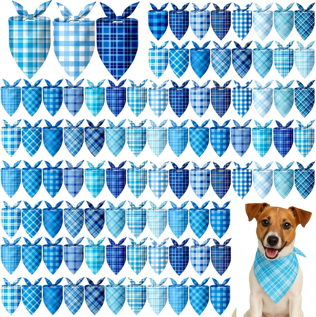 Abbylike 100 Pcs Paw Print Dog Bandanas Bulk Cute Footprint Bandanas for Dogs Triangle Kerchief Bib Scarf for Pets National Dog Day Party Costume Photo Props Accessories Pet Shops (25.6 x 17.7 x 17.7) - Image 12