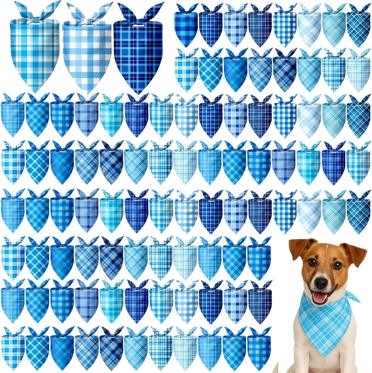 Abbylike 100 Pcs Paw Print Dog Bandanas Bulk Cute Footprint Bandanas for Dogs Triangle Kerchief Bib Scarf for Pets National Dog Day Party Costume Photo Props Accessories Pet Shops (25.6 x 17.7 x 17.7) - Image 12