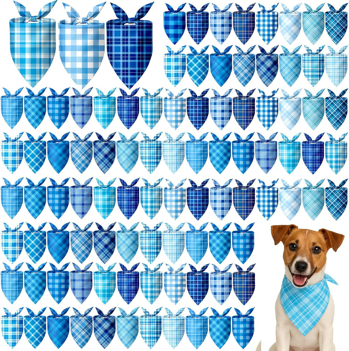 Abbylike 100 Pcs Paw Print Dog Bandanas Bulk Cute Footprint Bandanas for Dogs Triangle Kerchief Bib Scarf for Pets National Dog Day Party Costume Photo Props Accessories Pet Shops (25.6 x 17.7 x 17.7) - Image 12