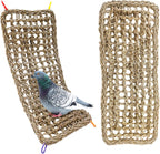 Bird Seagrass Mat 30 x 7 Inch Parrot Natural Seagrass Woven Net Hammock Parakeet Climbing Rope Ladder Mat Chew Toys Cage Accessories for Pigeon Macaw Cockatiel Conure Cockatoo Rat Bearded Dragon - Image 9