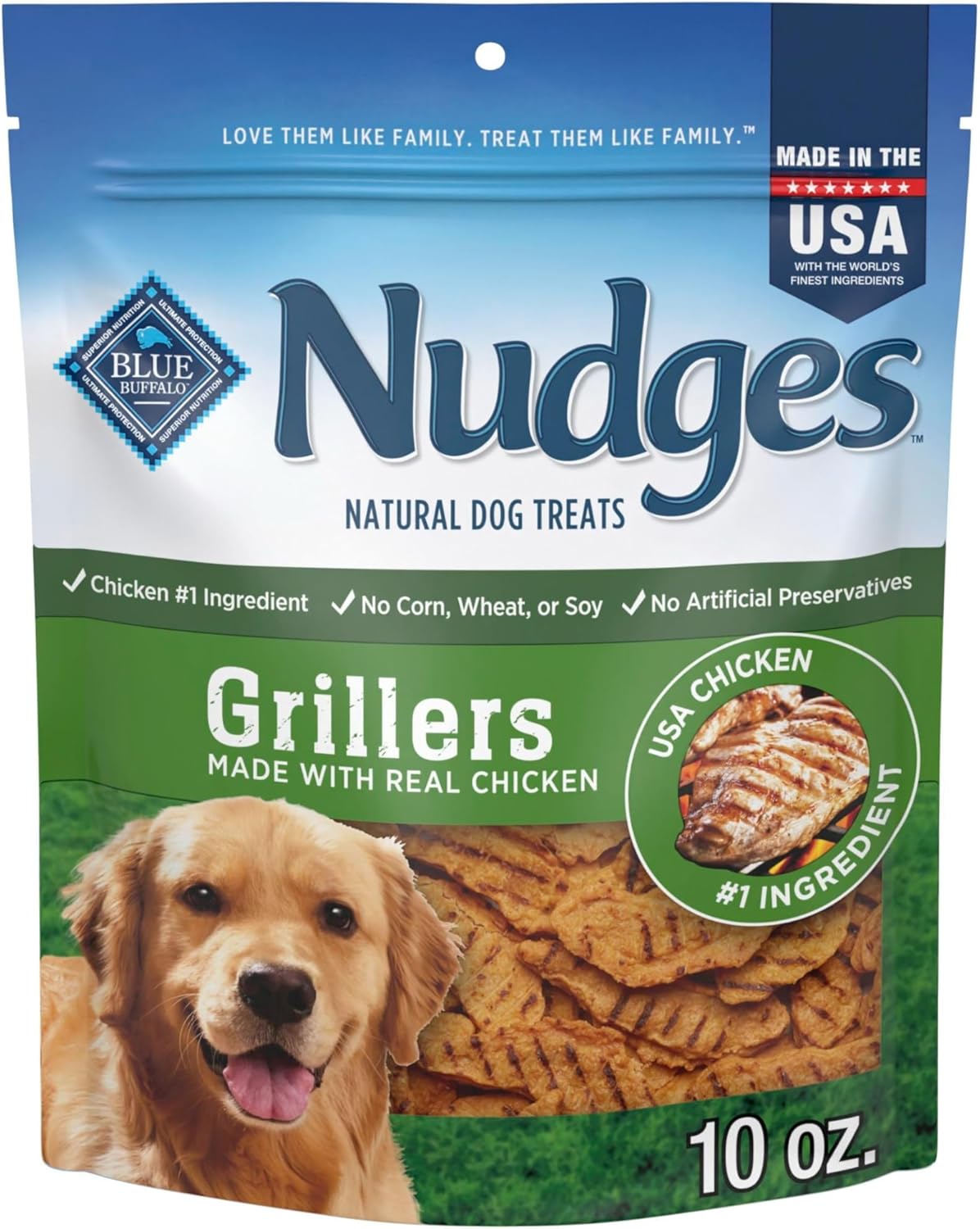 Blue Buffalo Nudges Chicken Grillers Natural Dog Treats, Tender & Meaty Dog Snacks, Easy-To-Tear for Training, Made in the USA with Real Chicken, No Artificial Preservatives, 16 oz. - Image 13