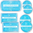 AllSett Health 7 Pack Reusable Gel Ice Packs Front View