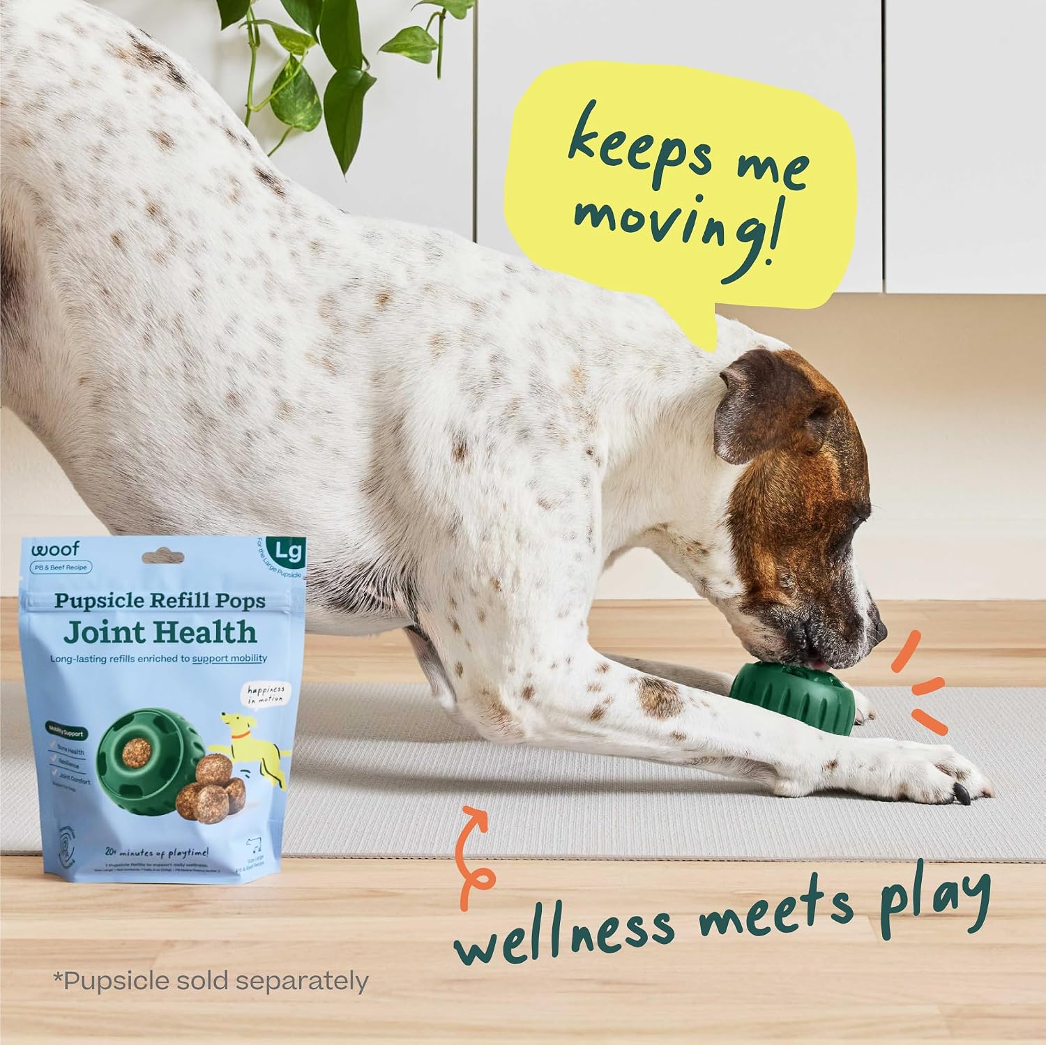 WOOF Hip and Joint pops 7 count package display
