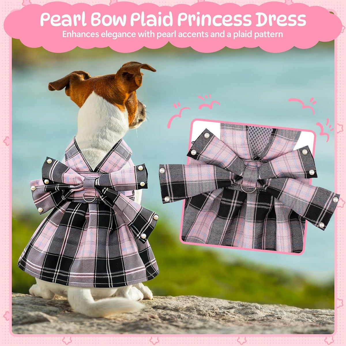 Coppthinktu breathable mesh lining pet skirt outfit for Chihuahuas