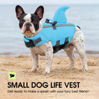 Sunfura protective dog swimsuit showing belly support straps and d ring.