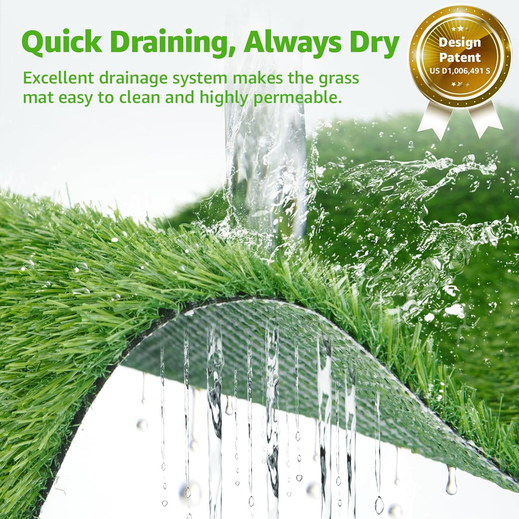 Washable puppy pee pad and grass mat setup