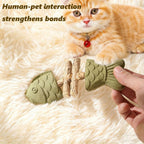 Natural silvervine and matatabi wooden cat teething stick close up view