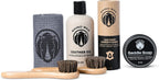 Rhino Wax Tack Care Leather Maintenance Kit front view showing complete cleaning system bundle.