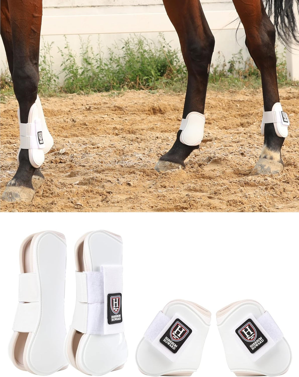 Harrison Howard Horse Tendon Boots Open Front/Fetlock Boot for Horse Protective Boots for Jumping, Trail Riding Set of 4 - Image 12