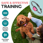 Pink rechargeable bark collar for medium dogs
