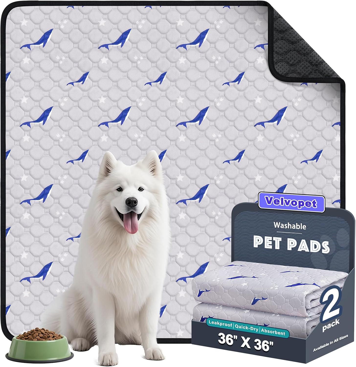 Washable Pee Pads for Dogs, 2 Pack Puppy Pads, Super Absorbent & Leakproof with Anti-Slip Bottom for Dog Training, Crates, Car, Pet Pee Pads, and Furniture Protection,18"x24" - Image 9