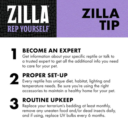 Zilla pet reptile food blend with carrots sweet potatoes and papaya