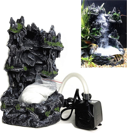 RA AquaTech Underwater Sand Waterfall Mountain front view