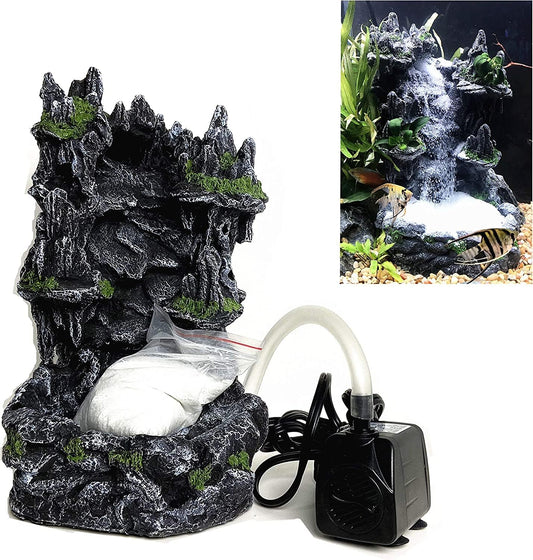 RA AquaTech Underwater Sand Waterfall Mountain front view