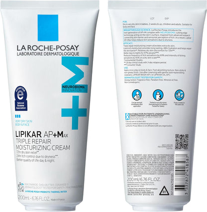 La Roche-Posay Lipikar AP+MAX Triple Repair Moisturizing Body Cream | Face & Body Lotion for Dry Skin with Shea Butter & Niacinamide | Gentle Moisturizer for Very Dry, Rough & Sensitive Skin - Image 9