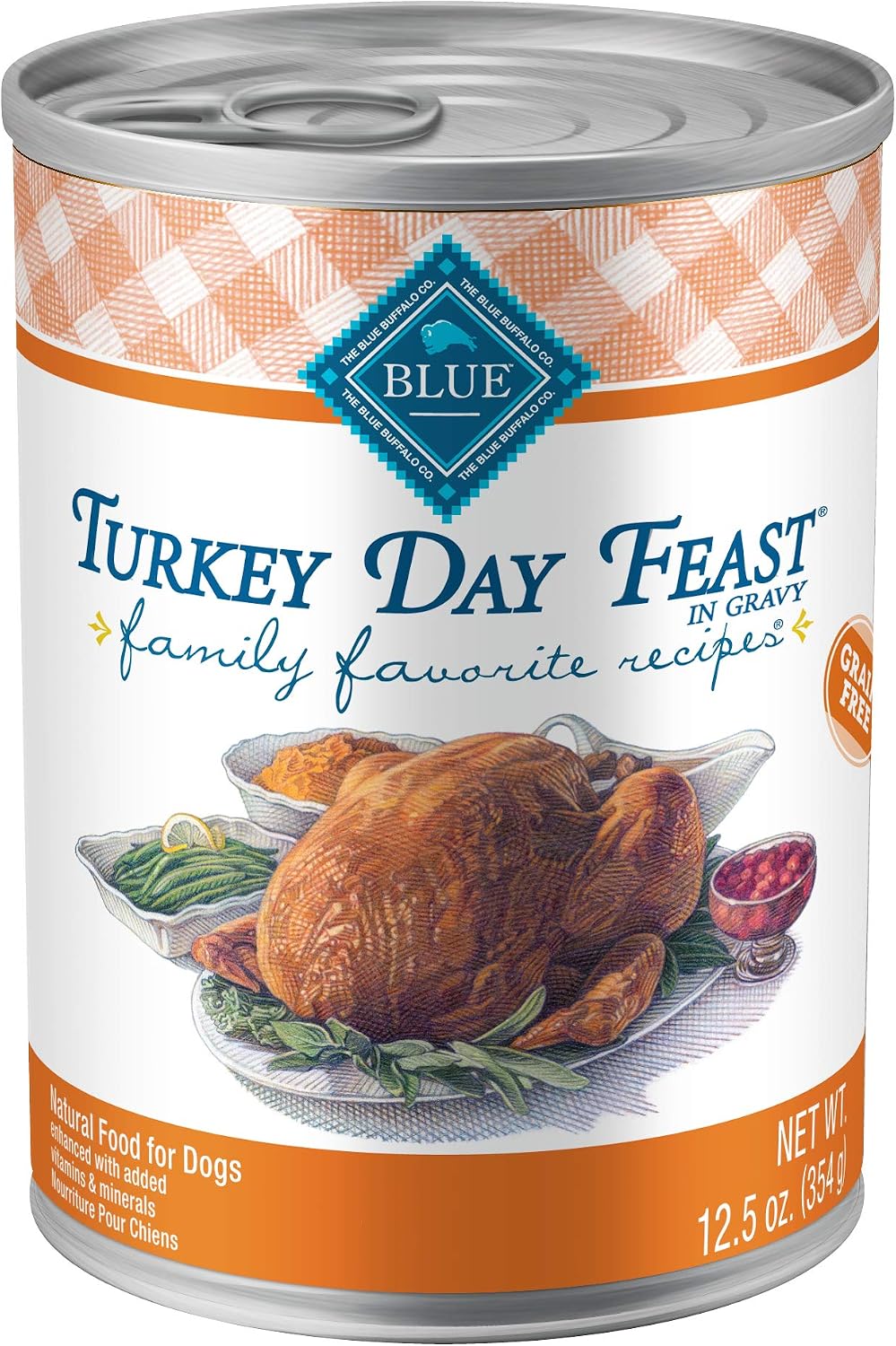 Blue Buffalo Family Favorite Recipes Sunday Chicken Dinner in Gravy Natural Wet Dog Food for Adult Dogs, Grain-Free Recipe with Natural Ingredients, Vitamins & Minerals, 12.5-oz. Can (12 Count) - Image 13