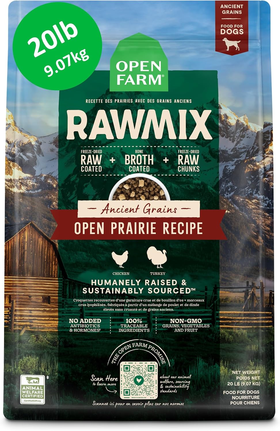 Open Farm, RawMix Dry Dog Food with Ancient Grains, Protein-Packed Kibble Coated in Bone Broth with Freeze Dried Raw Chunks, Salmon Whitefish & Rockfish, Wild Ocean Recipe, 20lb Bag - Image 12