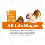 McLovin's 8.4 ounce chicken treat pouch side profile