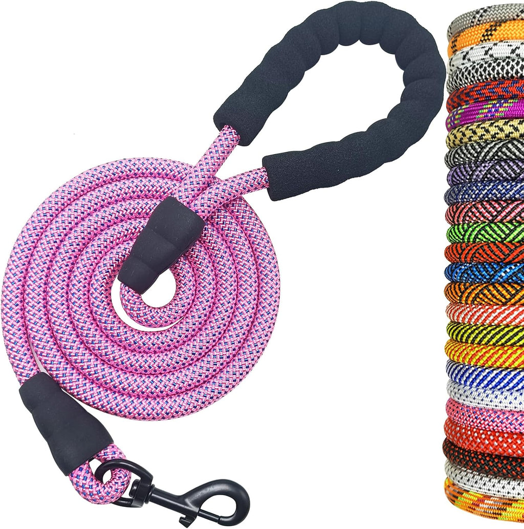 MayPaw Heavy Duty Rope Dog Leash, 3/6/8/10/12/15/20/30 FT Nylon Pet Leash, Soft Padded Handle Thick Lead Leashes for Large Medium Dogs (Blue Black, 1/2" * 8') - Image 13
