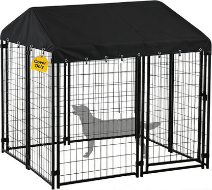 10' x 10' Dog Kennel Cover Heavy Duty 600D Waterproof Oxford Cloth, Full Coverage Outdoor Shade Dog Kennel Roof, Outdoor Proof Rain, Snow, Wind, UV Proof, Fits Most Brands(Top Cover Included Only) - Image 10