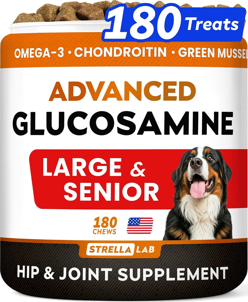 Glucosamine Treats for Dogs - Joint Supplement w/Omega-3 Fish Oil - Chondroitin, MSM - Advanced Mobility Chews - Joint Pain Relief - Hip & Joint Care - Chicken Flavor - 120 Ct - Made in USA - Image 15