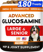 Glucosamine Treats for Dogs - Joint Supplement w/Omega-3 Fish Oil - Chondroitin, MSM - Advanced Mobility Chews - Joint Pain Relief - Hip & Joint Care - Chicken Flavor - 120 Ct - Made in USA - Image 15