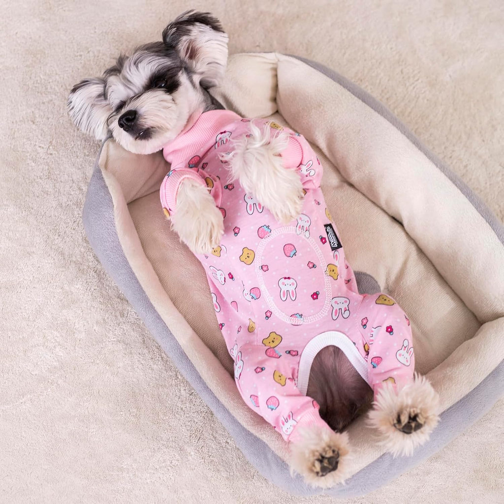 Miaododo full body puppy surgical recovery onesie back zipper angle