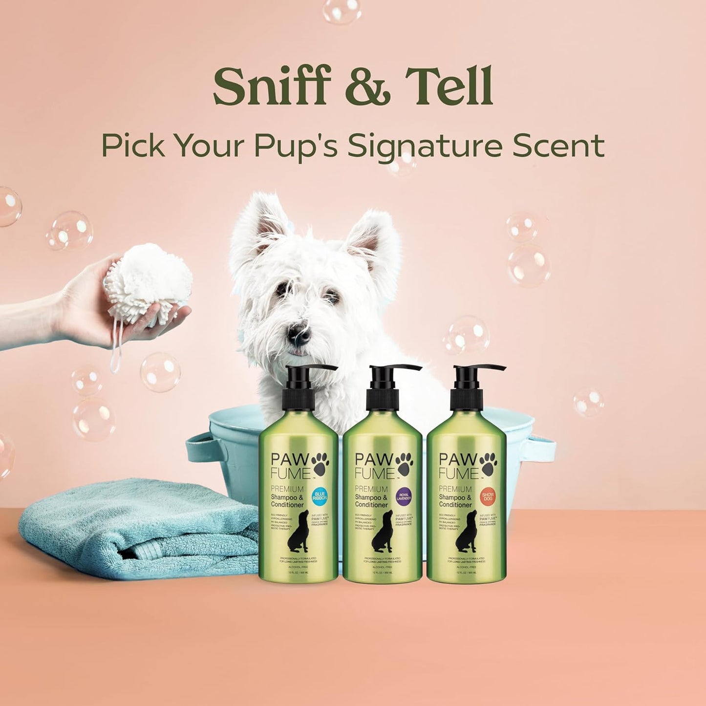 PAWFUME Deshedding Dog Shampoo and Conditioner, Show Dog, 1-Pack - Nourish & Detangle for Silky Soft Coat - Probiotic, Deep-Cleaning, pH-Balanced Formula - Salon-Quality Shampoo for Dogs - Image 11